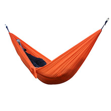 Load image into Gallery viewer, Single Double Hammock Adult Outdoor Backpacking Travel Survival Hunting Sleeping Bed Portable With 2 Straps 2 Carabiner