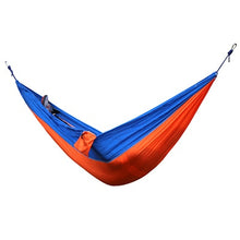 Load image into Gallery viewer, Single Double Hammock Adult Outdoor Backpacking Travel Survival Hunting Sleeping Bed Portable With 2 Straps 2 Carabiner