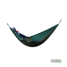Load image into Gallery viewer, Single Double Hammock Adult Outdoor Backpacking Travel Survival Hunting Sleeping Bed Portable With 2 Straps 2 Carabiner