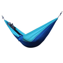 Load image into Gallery viewer, Single Double Hammock Adult Outdoor Backpacking Travel Survival Hunting Sleeping Bed Portable With 2 Straps 2 Carabiner