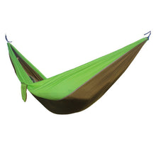 Load image into Gallery viewer, Single Double Hammock Adult Outdoor Backpacking Travel Survival Hunting Sleeping Bed Portable With 2 Straps 2 Carabiner